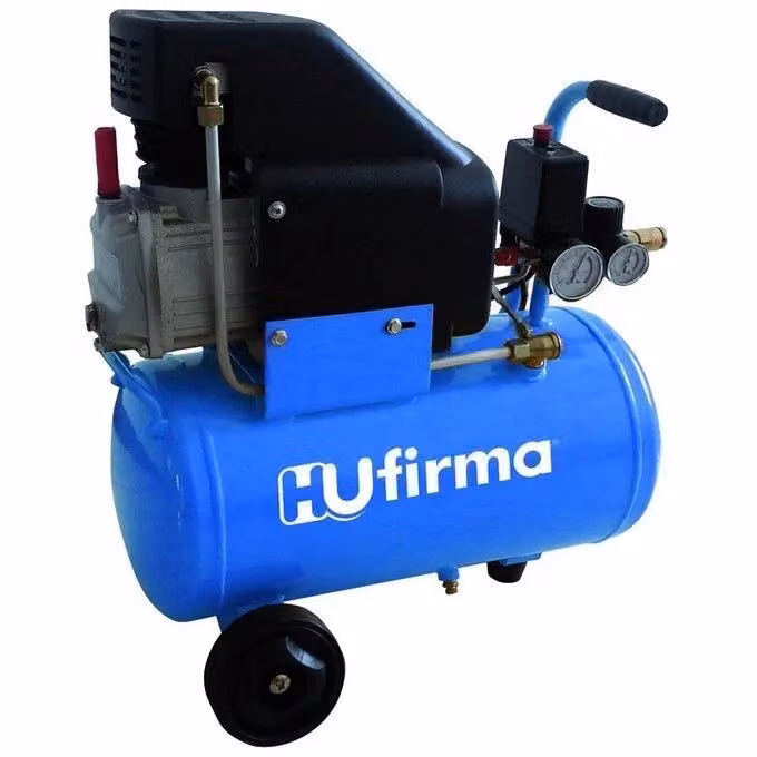 Compressore d'aria HU-FIRMA HUCAF-24 Nero, 24 L, 8 bar, 100 L-min, 1 cilindro diretto, 230V – 2