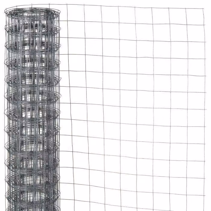 Rete elettrosaldata grigia per animali, H.0,5 x L.3 m, maglia H.12 x L.12,7 mm