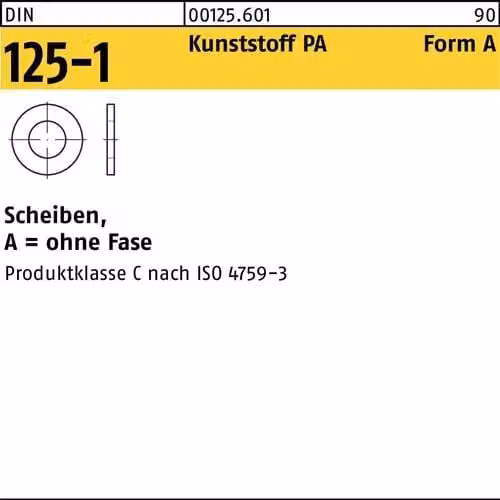 Reyher 125 Rondelle in poliammide 8,4 mm 8,4 x16x1,6 mm (1000 pezzi)