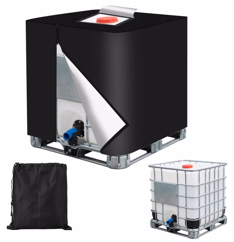 Copertura per serbatoio IBC da 1000 litri, copertura per contenitore IBC in tessuto 420D, telo protettivo anti-UV