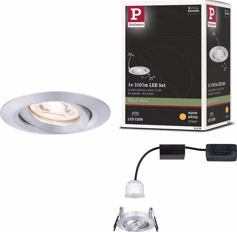 Paulmann Lampada da incasso LED Nova Mini orientabile a luce singola