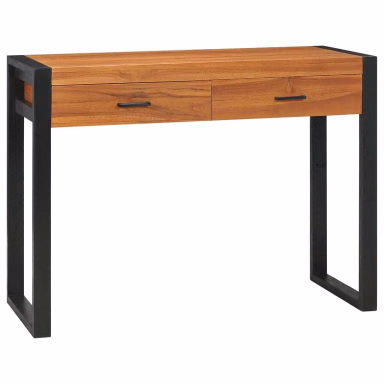 Maison Exclusive - Scrivania con 2 cassetti 100x40x75 cm in teak