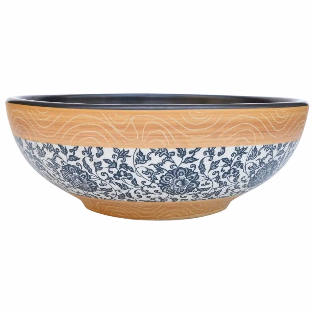 Lavabo da Appoggio Multicolore Rotondo Φ41x14 cm Vetroceramica