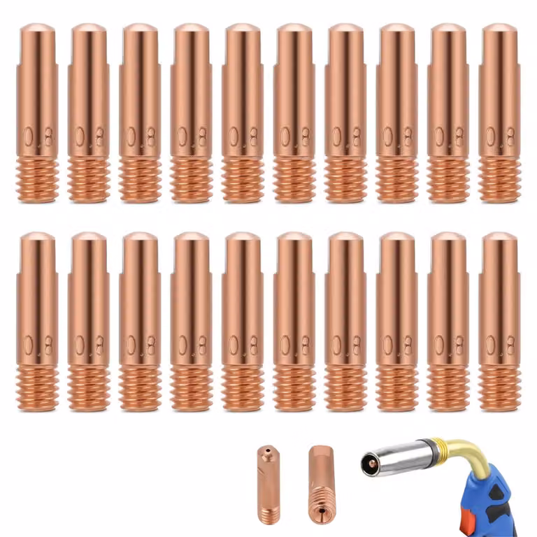 20 puntali di contatto per saldatura MIG/MAG da 0,8 mm, ricambi per saldatrice
