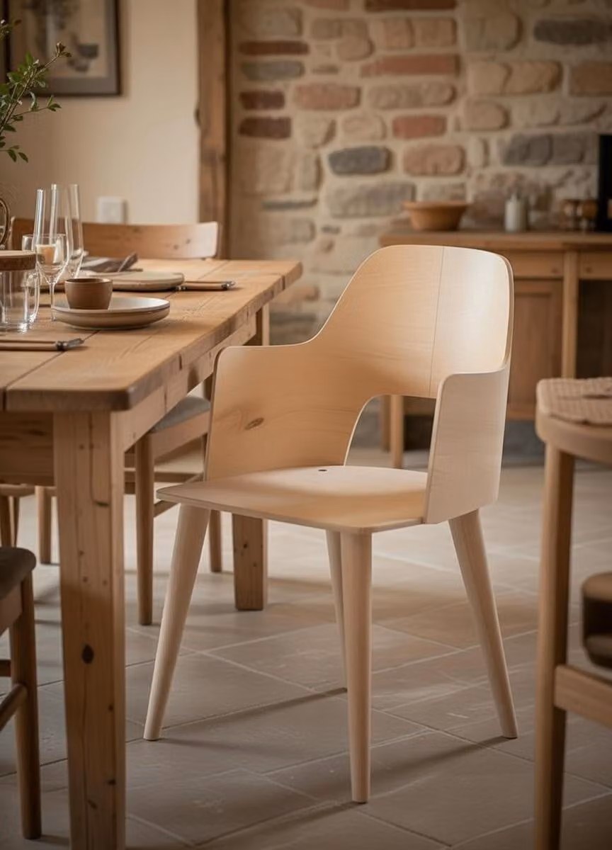 Sedia da pranzo in legno dal design moderno per ambienti eleganti