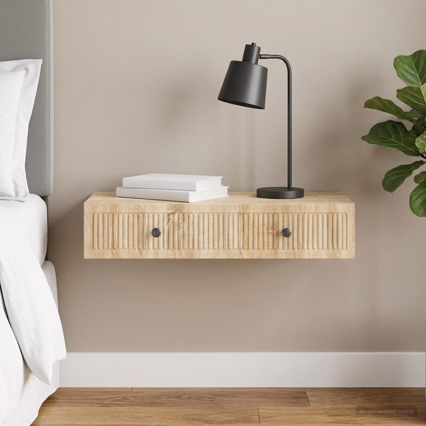 vidaXL Tavolino da Parete Laterale in Rovere Sonoma L: 87,5 cm, P: 34,5 cm, H: 17 cm