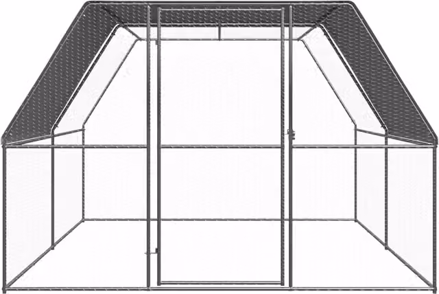 Pollaio per esterni Videx in acciaio zincato grigio L: 4 m, P: 3 m, H: 2 m