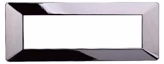 Placca compatibile Vimar Plana 7 moduli plastica colore cromato lucido Ettroit EV83713