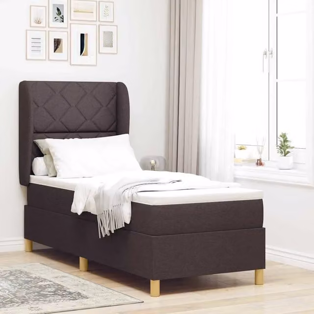 Letto ibrido con materasso e struttura in legno vidaXL Marrone L: 80 cm, P: 200 cm – 1