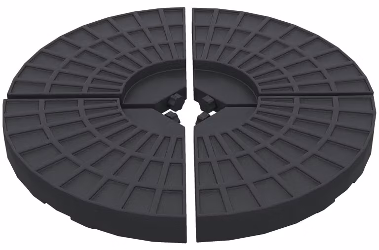 Outsunny - Set da 4 pesi per ombrellone, riempibili con 52 kg di acqua o 68 kg di sabbia