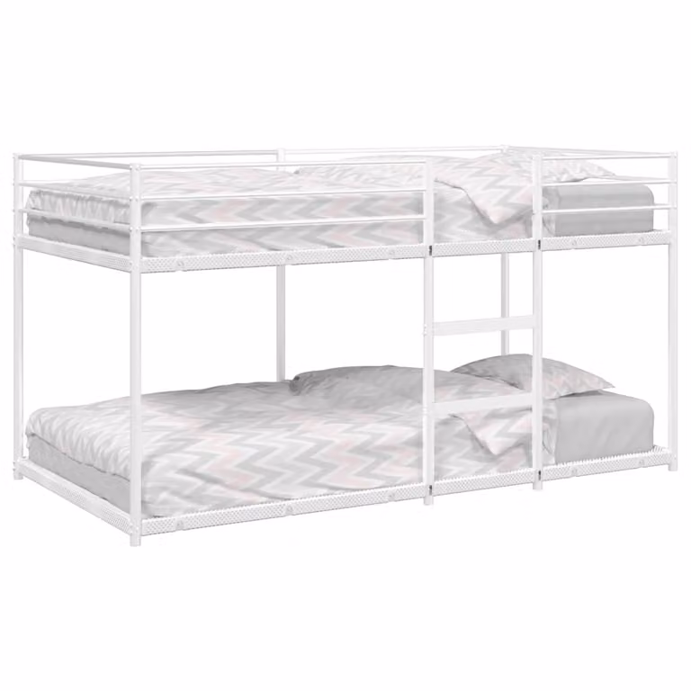 Letto a castello vidaXL in metallo bianco per bambini L: 112 cm, P: 207 cm, H: 111 cm