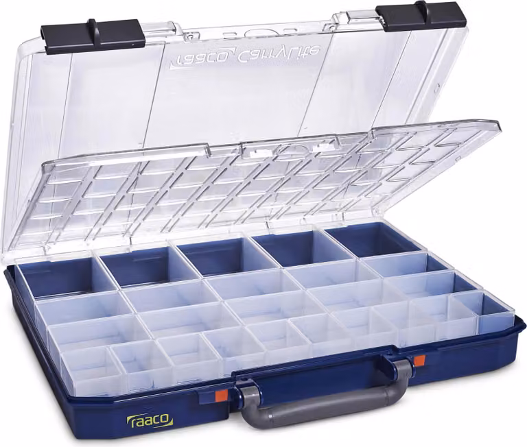 raaco CarryLite 55 5x10-25/DLU Blu Policarbonato (PC), polipropilene (PP)