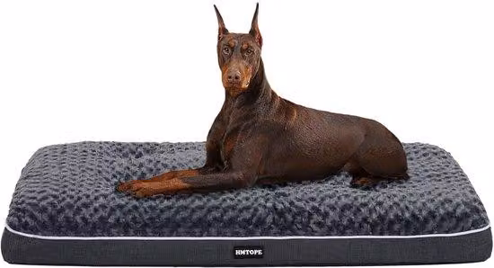 Divano letto per cani, grande cuccia con doppio piano superiore, fodere lavabili, tappetino rimovibile, 120 cm per cani di taglia grande, grigio cenere.