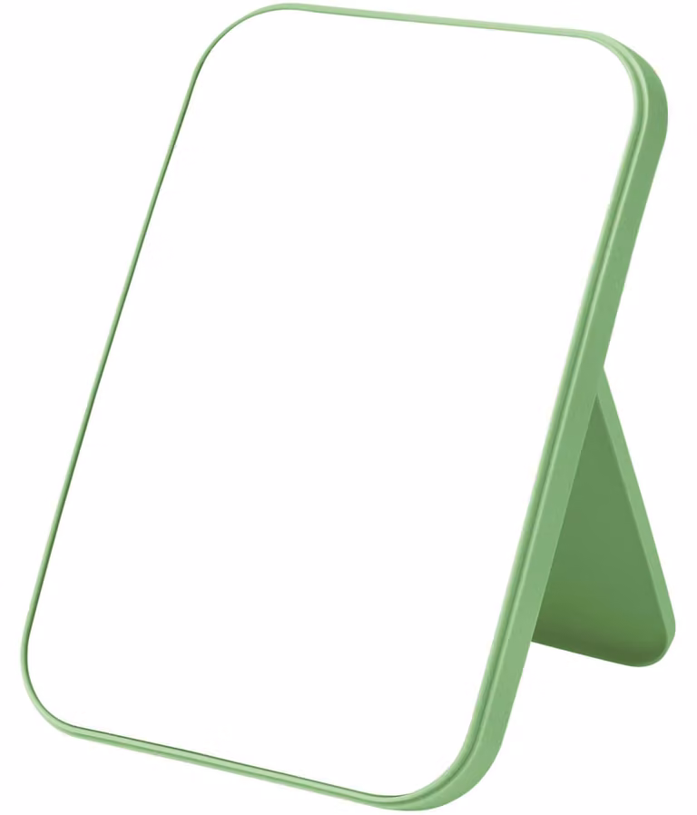 Specchio da trucco con supporto - Specchio da scrivania pieghevole, ideale per viaggi - Dimensioni: 20x13,4 cm