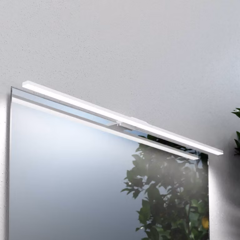 Applique da parete Triga MCJ, Bianco / Opale, Bagno, Alluminio, Moderno, Applique