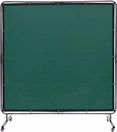 Tenda di protezione per saldatura VEVOR in vinile ignifugo con protezione UV e 4 ruote girevoli, colore verde, L: 180 cm x H: 180 cm