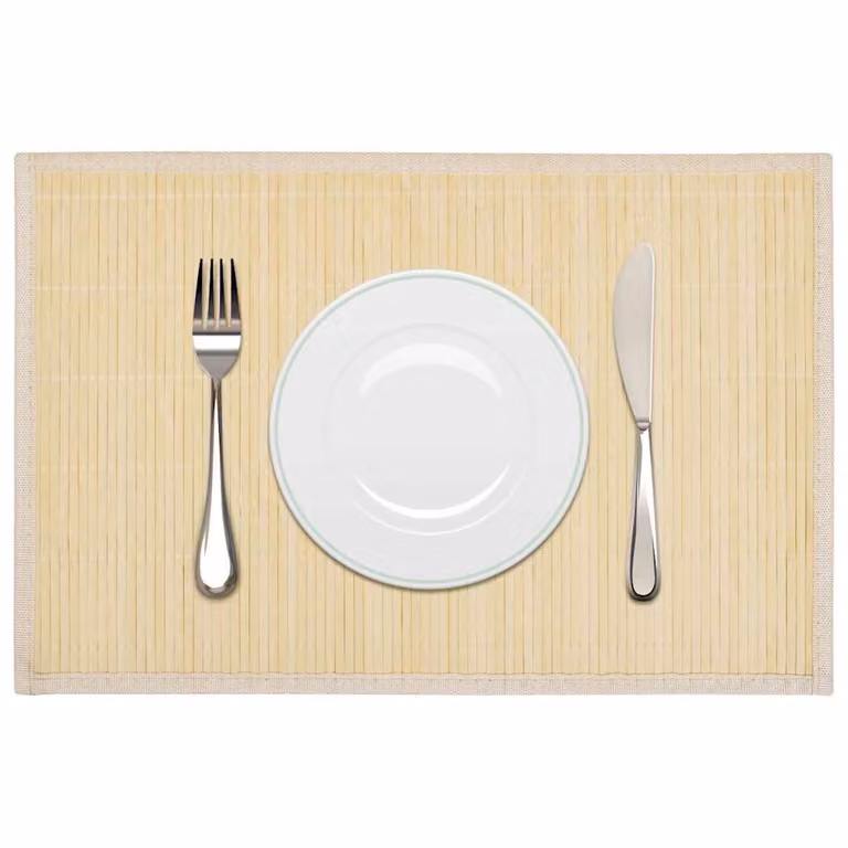 Set di 6 tovagliette in bamboo vidaXL colore beige, L 45 cm x P 30 cm