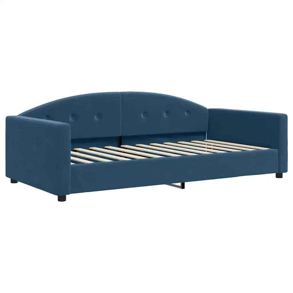 Letto da giorno blu in velluto vidaXL L: 222 cm, P: 110 cm, H: 75 cm – 2
