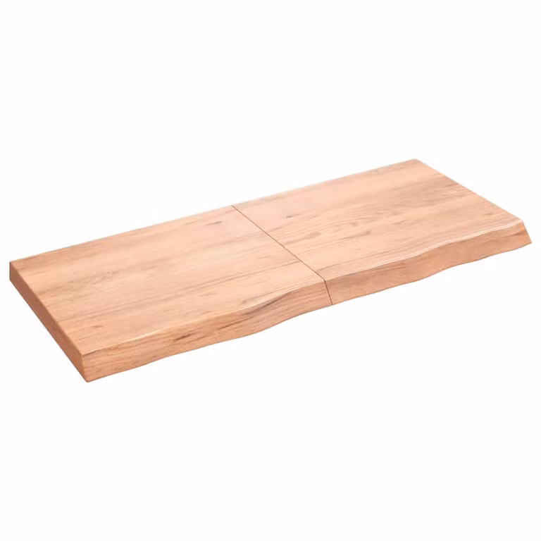 Piano Bagno Marrone 120x50x(2-6) cm Legno Massello Trattato