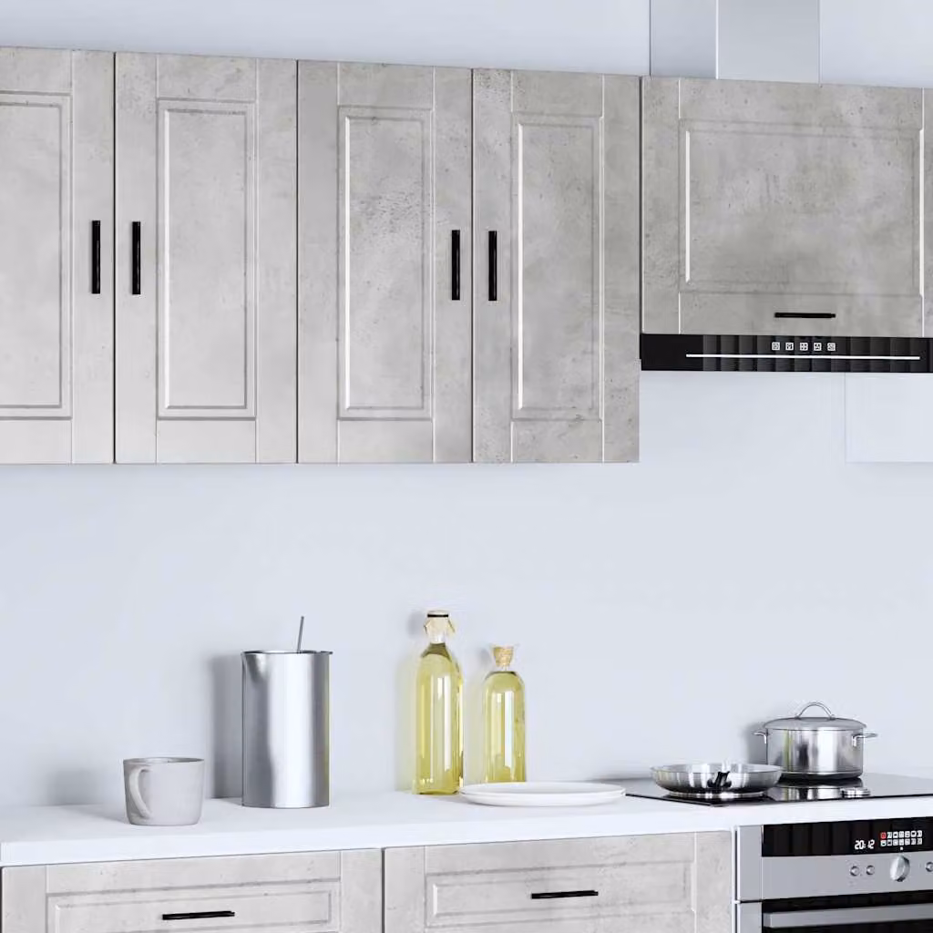 Pensile da Cucina Porto Grigio Cemento in Legno Multistrato
