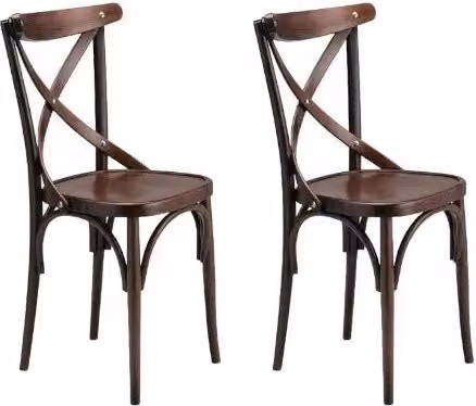 Set 2 sedie thonet bostrot legno tinta noce seduta legno - Mobili 2G