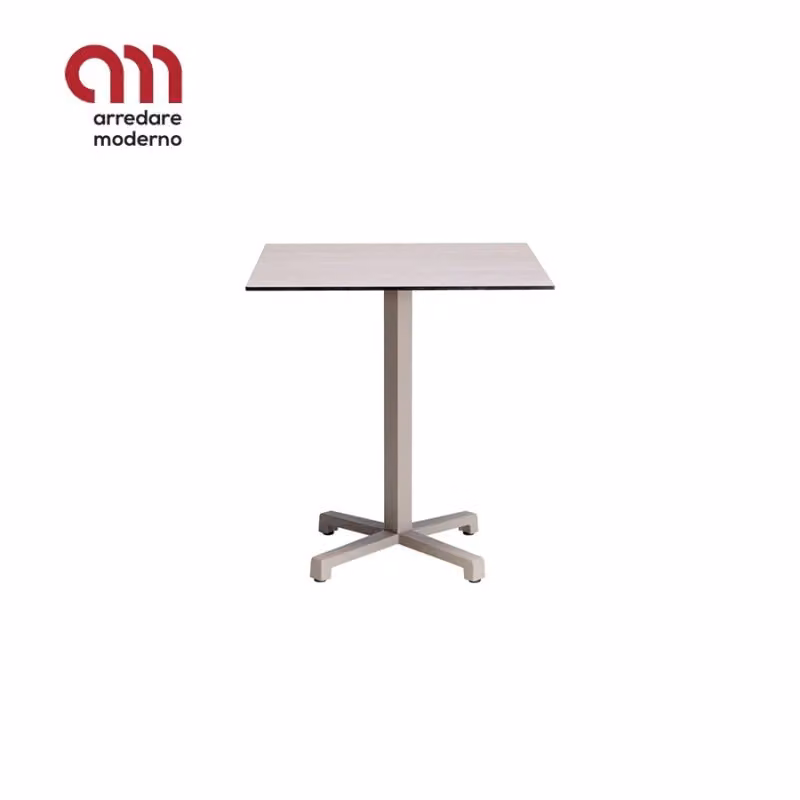 Tavolino Bar Cross Scab fisso H.50 con piano stratificato compact
