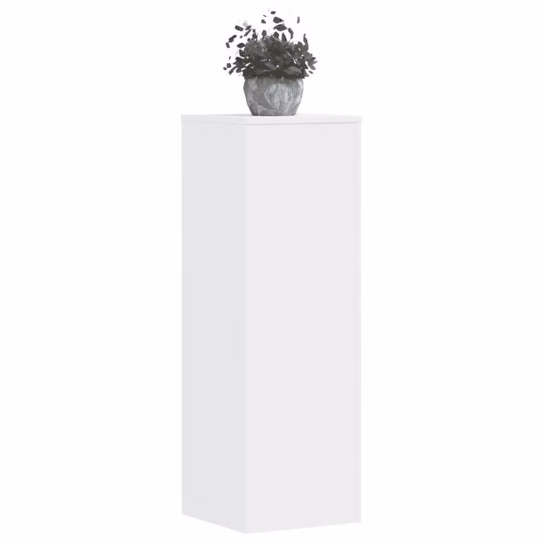 Set di 2 supporti per piante vidaXL in legno MDF bianco, design moderno, L/P/H: 33 x 33 x 100 cm