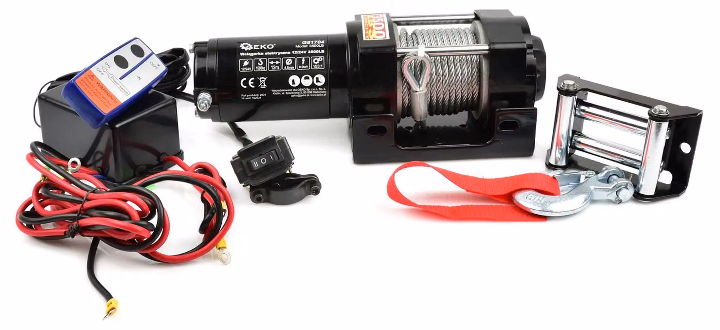 Verricello elettrico, 12 v, portata massima 3500 lb / 1588 kg, ideale per traino di veicoli, barche e attrezzature, con telecomando wireless senza fili