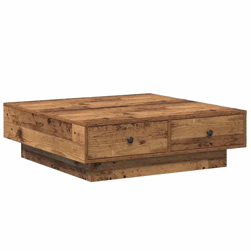 Tavolino da salotto quadrato vidaXL in legno marrone L/P/H: 90 x 90 x 28 cm – 2