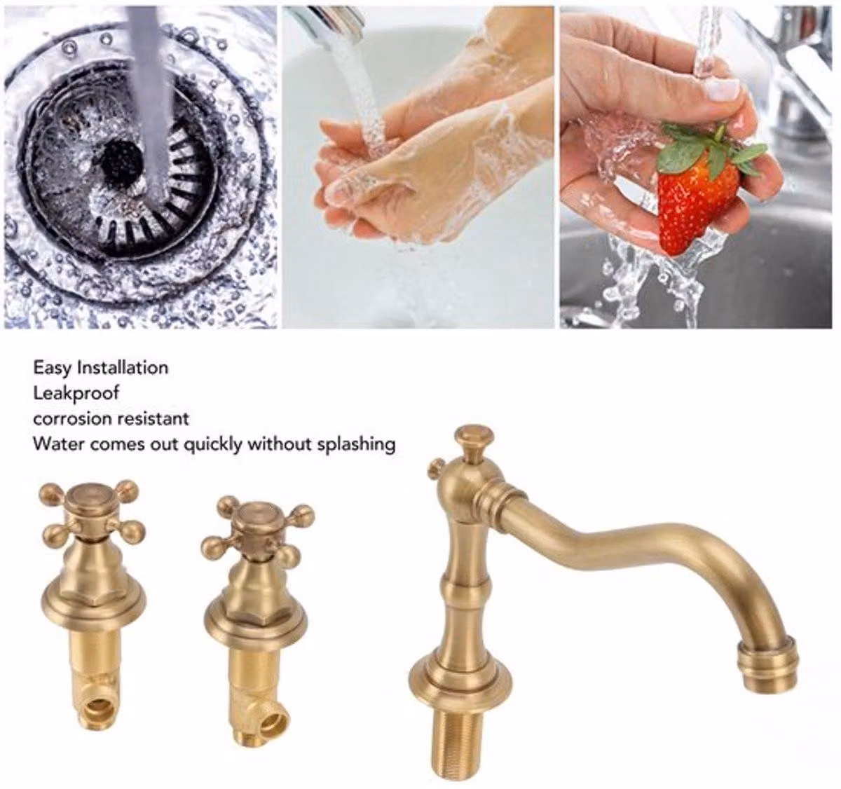 Miscelatori - Resistenti alla corrosione - Filettatura G1/2 - Flusso d'acqua rapido - Installazione semplice - Rubinetto per lavabo