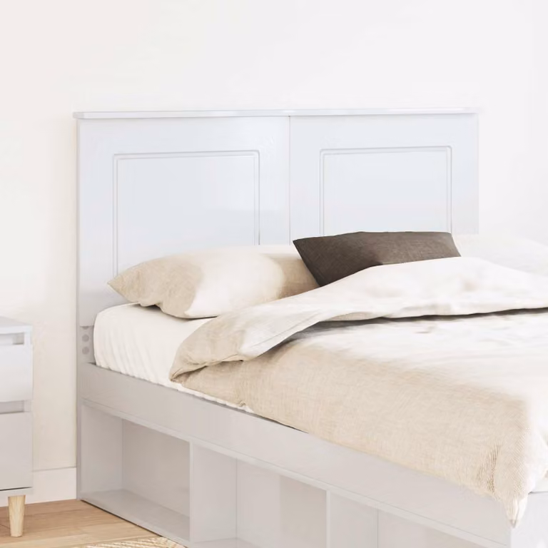 Testiera per letto vidaXL in legno ingegnerizzato bianco lucido, Larghezza: 100 cm