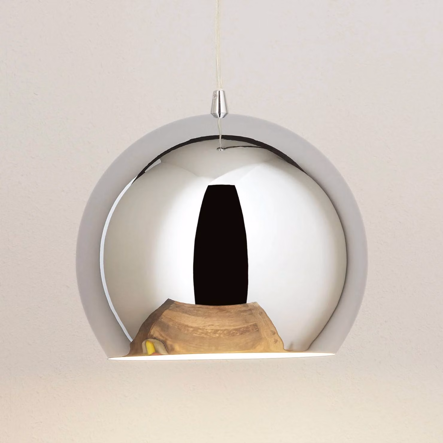 Aluminor Lampada a sospensione BULLE, dimmerabile, Cromo / Argento, Soggiorno / Sala da pranzo, Metallo, Design, Lampada a sospensione