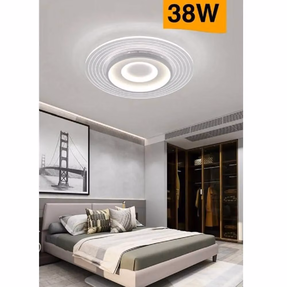 Plafoniera LED Moderna Trade Shop C40-b Bianca 38W con Luce Regolabile CCT – 2