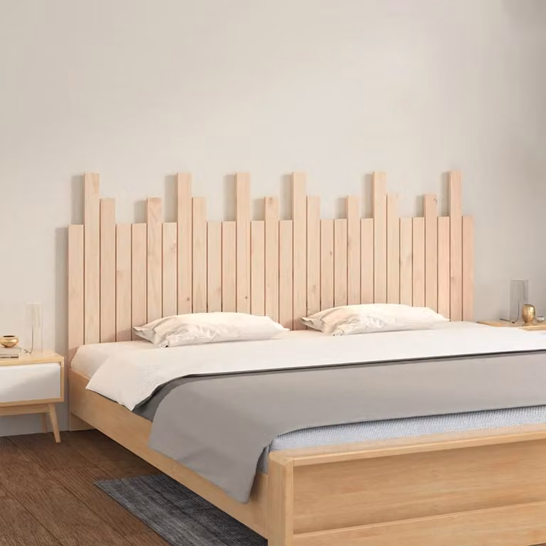 Testiera da parete vidaXL in legno massello di pino, L: 185 cm, H: 80 cm, P: 3 cm
