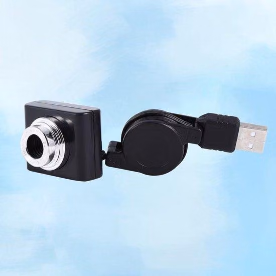 Mini videocamera con corpo nero, risoluzione HD 640 × 480 - Per scattare foto e registrare video.