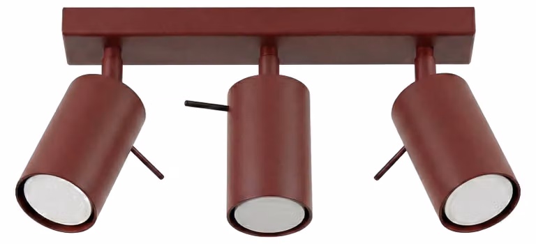 Plafon RING 3L bordeaux 3xGU10 10W acciaio 16x6x45 cm Sollux Lighting