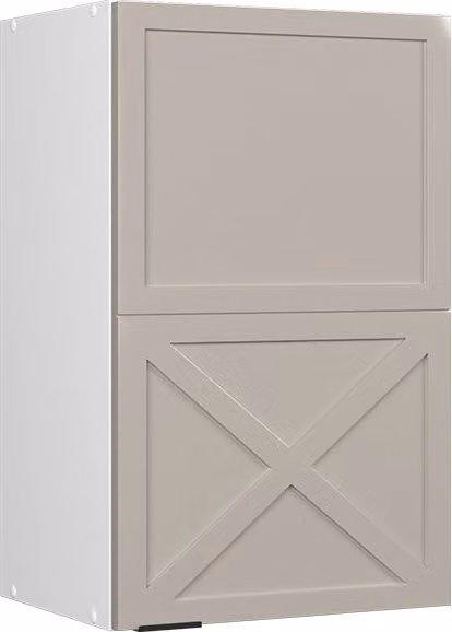 Pensile da cucina Vicco Fame-Line moderno in MDF con ante a battente, Grigio/Beige/Bianco, L: 45 cm – 1