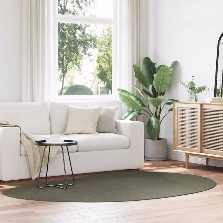 Tappeto moderno vidaXL HUARTE verde foresta in poliestere, L 160 cm x P 230 cm, lavabile e antiscivolo