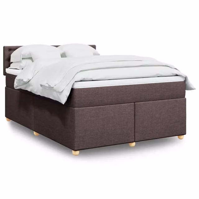 Letto Ibrido Moderno vidaXL con Materasso e Struttura in Legno di Pino, Colore Marrone e Bianco, L/P: 160 x 200 cm