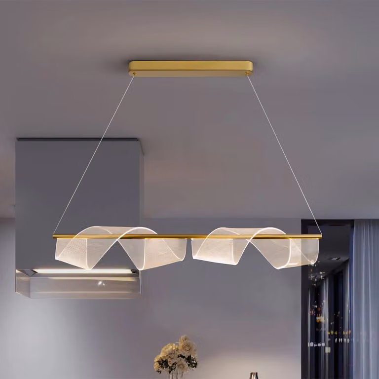 Schuller Valencia Lampada LED a sospensione Velas 1 lampadina, lunghezza 100 cm, color oro,, Ottone / Oro, Soggiorno / Sala da pranzo, Metallo