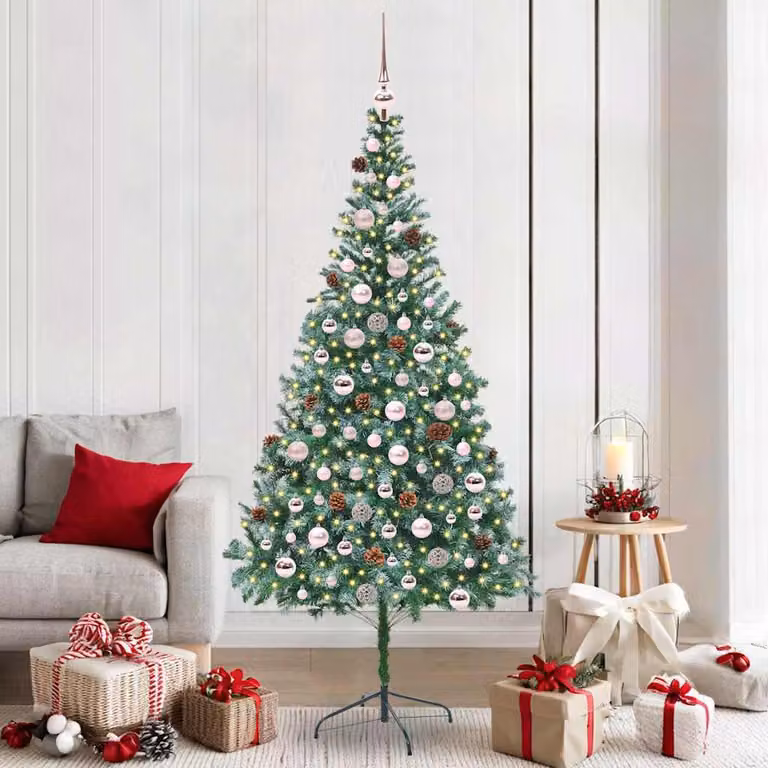 Maison Exclusive - Albero di Natale artificiale, verde, 210 cm, realizzato in PVC e acciaio