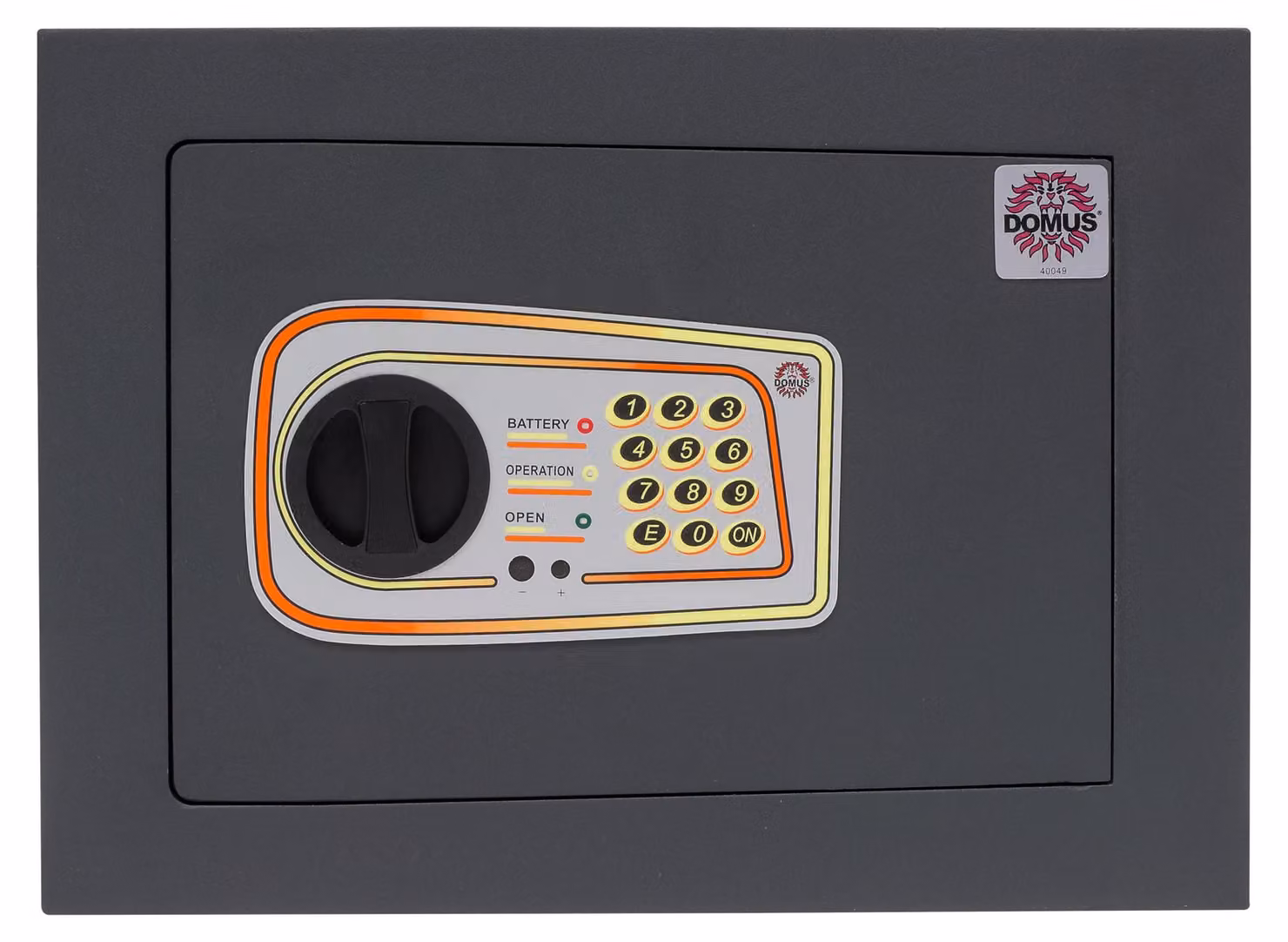 Cassaforte da parete, chiusura elettronica, capacità 15 litri, acciaio legato, colore grigio scuro, montaggio a parete