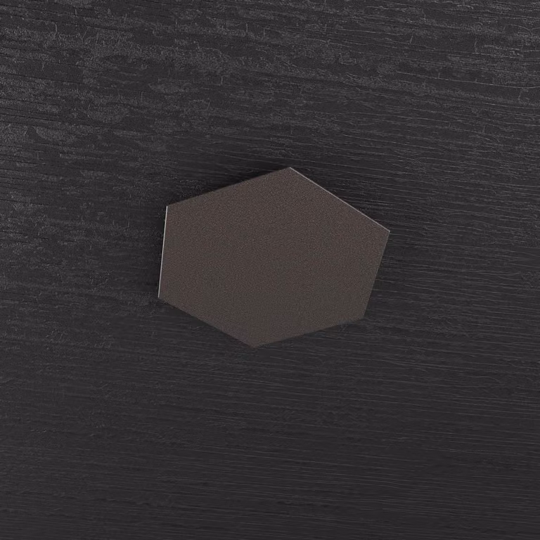 Componente Decorativo Industrial-Minimal Hexagon Metallo Marrone