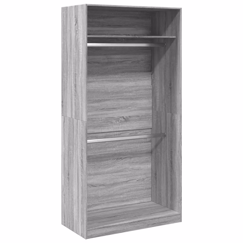 Armadio vidaXL Grigio in Legno e MDF con Ante a Battente L/P/H: 100 x 50 x 200 cm – 2