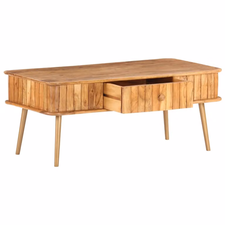 Tavolino 100x50x40 cm in legno massiccio di acacia