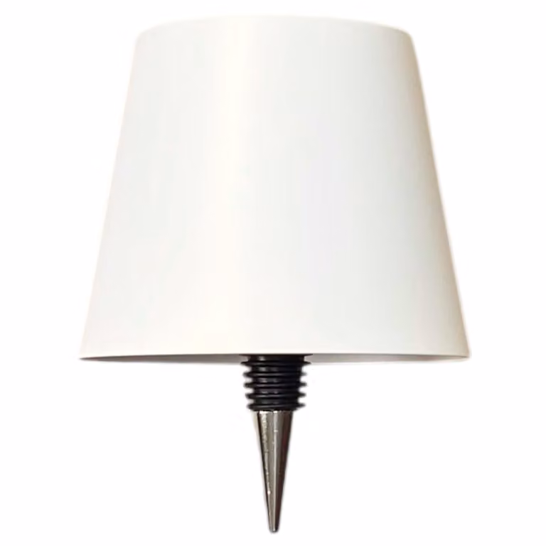 Lampada LED Warmpi senza fili - Lampada da tavolo ricaricabile dimmerabile - Metallo spazzolato bianco - IP54 Impermeabile Lampada per bottiglie per esterni e interni
