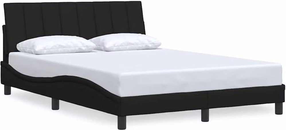 Giroletto senza Materasso Hanko Nero 140x200 cm in Tessuto