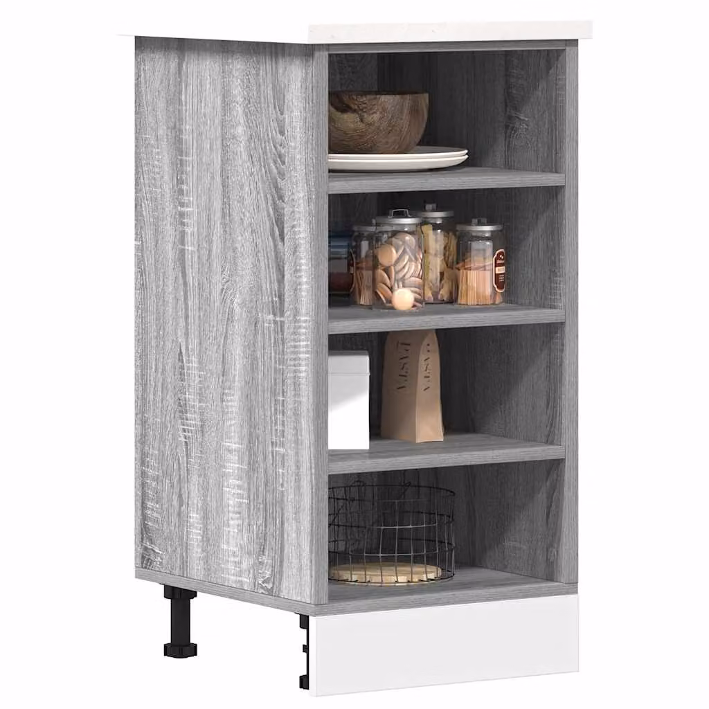 vidaXL Armadio Inferiore Riga Grigio per Cucina L: 40 cm, P: 44,5 cm, H: 81,5 cm