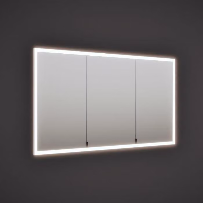 Specchio da parete burgbad RL20, 142 cm, con illuminazione integrata, da fissare a parete