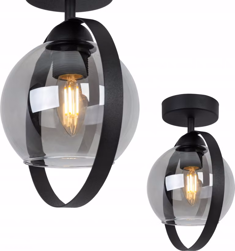 Moderna Lampada Da Soffitto Glasring Graphit